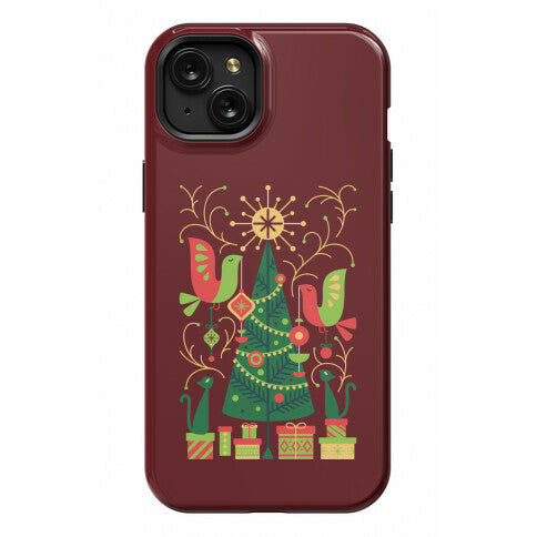 Vintage Christmas Tree Decorating Phone Case